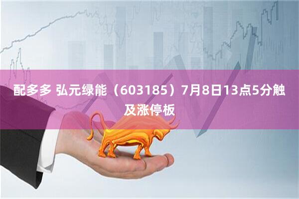 配多多 弘元绿能（603185）7月8日13点5分触及涨停板
