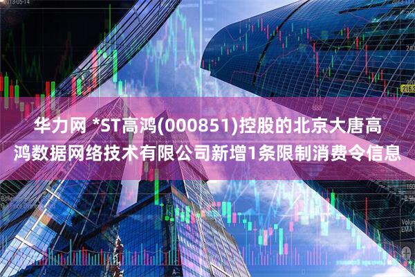 华力网 *ST高鸿(000851)控股的北京大唐高鸿数据网络技术有限公司新增1条限制消费令信息