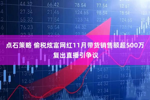 点石策略 偷税炫富网红11月带货销售额超500万 复出直播引争议